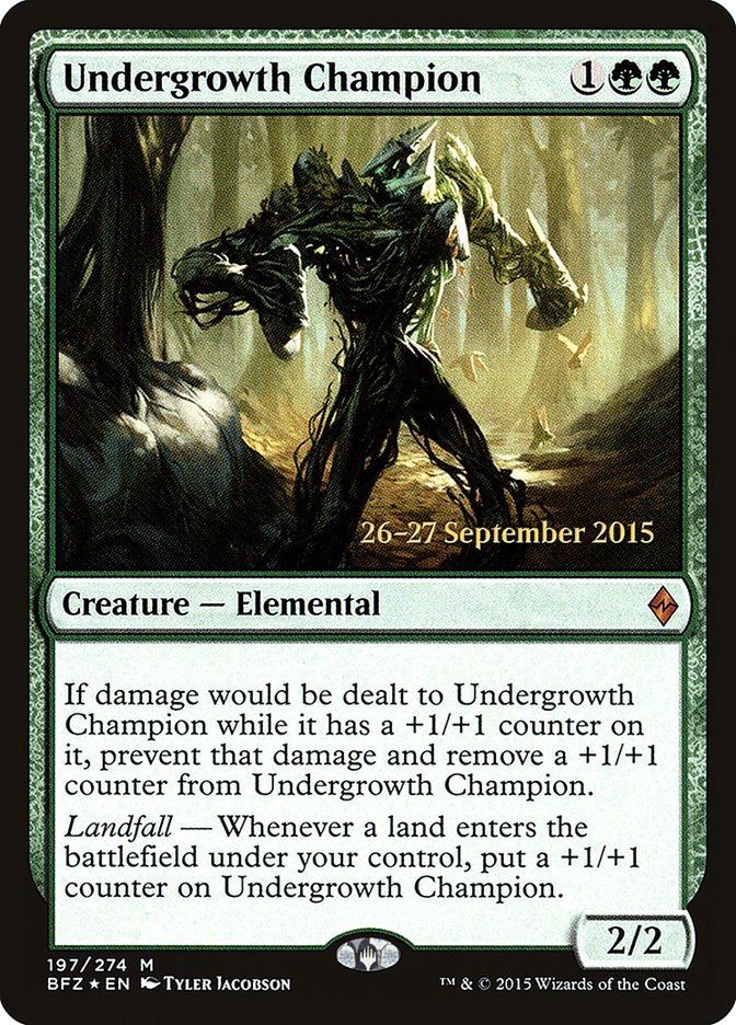 Undergrowth Champion [Battle for Zendikar Prerelease Promos] | Tables and Towers