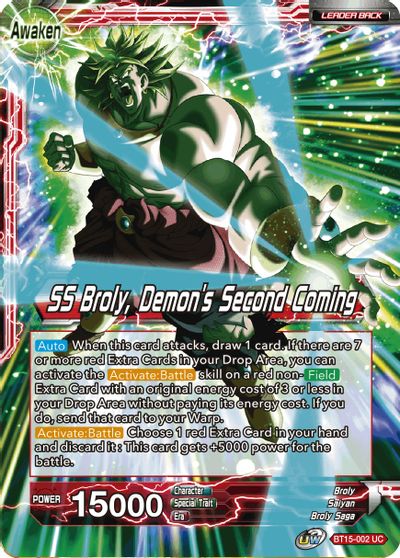 Broly // SS Broly, Demon's Second Coming (BT15-002) [Saiyan Showdown] | Tables and Towers