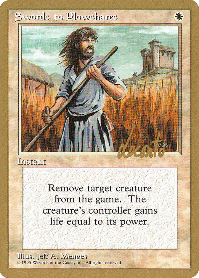 Swords to Plowshares (Michael Loconto) [Pro Tour Collector Set] | Tables and Towers