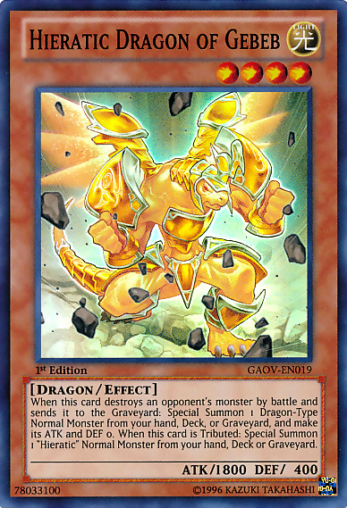 Hieratic Dragon of Gebeb [GAOV-EN019] Super Rare | Tables and Towers