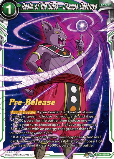 Realm of the Gods - Champa Destroys (BT16-069) [Realm of the Gods Prerelease Promos] | Tables and Towers