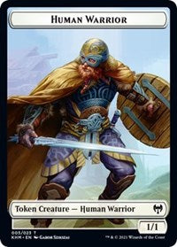 Human Warrior // Spirit Double-Sided Token [Kaldheim Tokens] | Tables and Towers