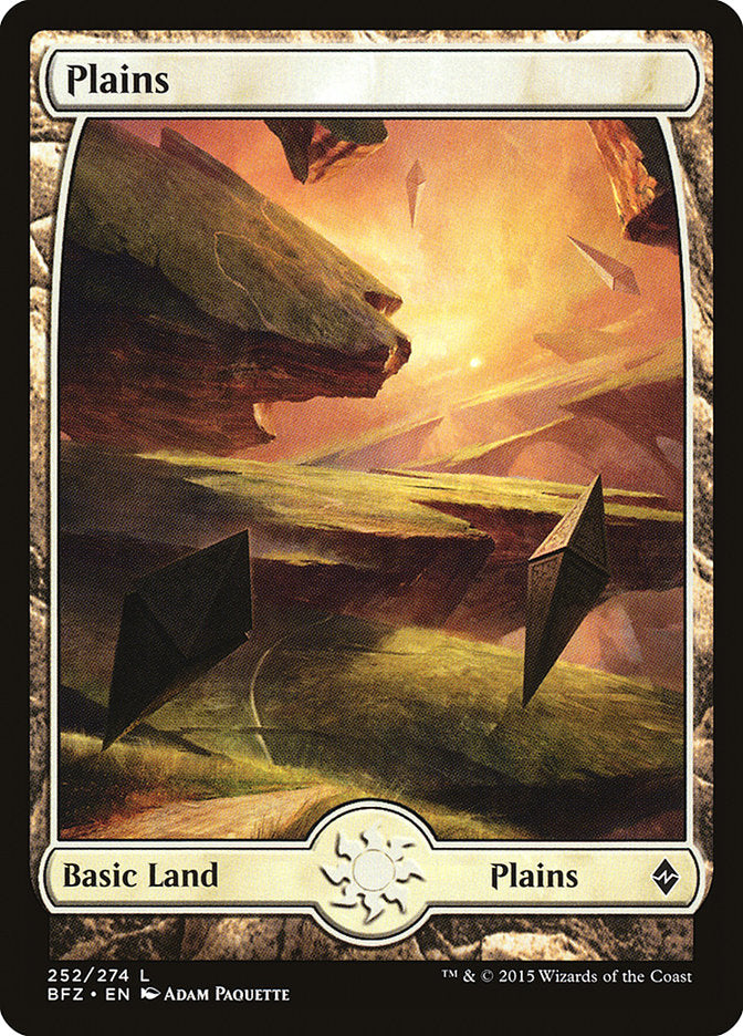 Plains (252) (Full Art) [Battle for Zendikar] | Tables and Towers