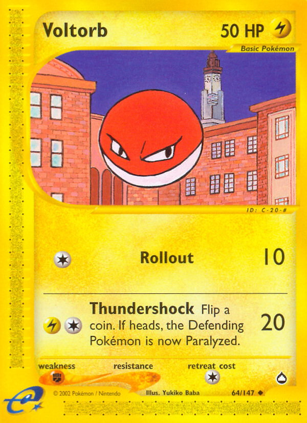 Voltorb (64/147) [Aquapolis] | Tables and Towers