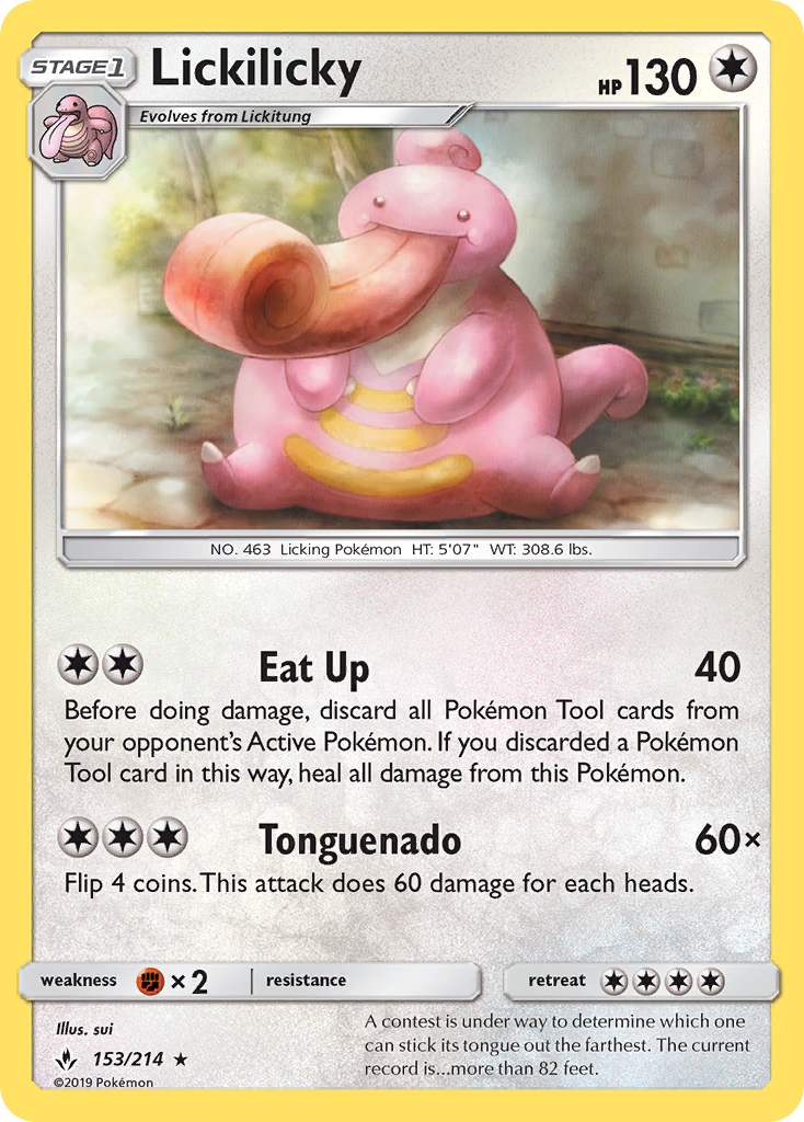 Lickilicky (153/214) [Sun & Moon: Unbroken Bonds] | Tables and Towers