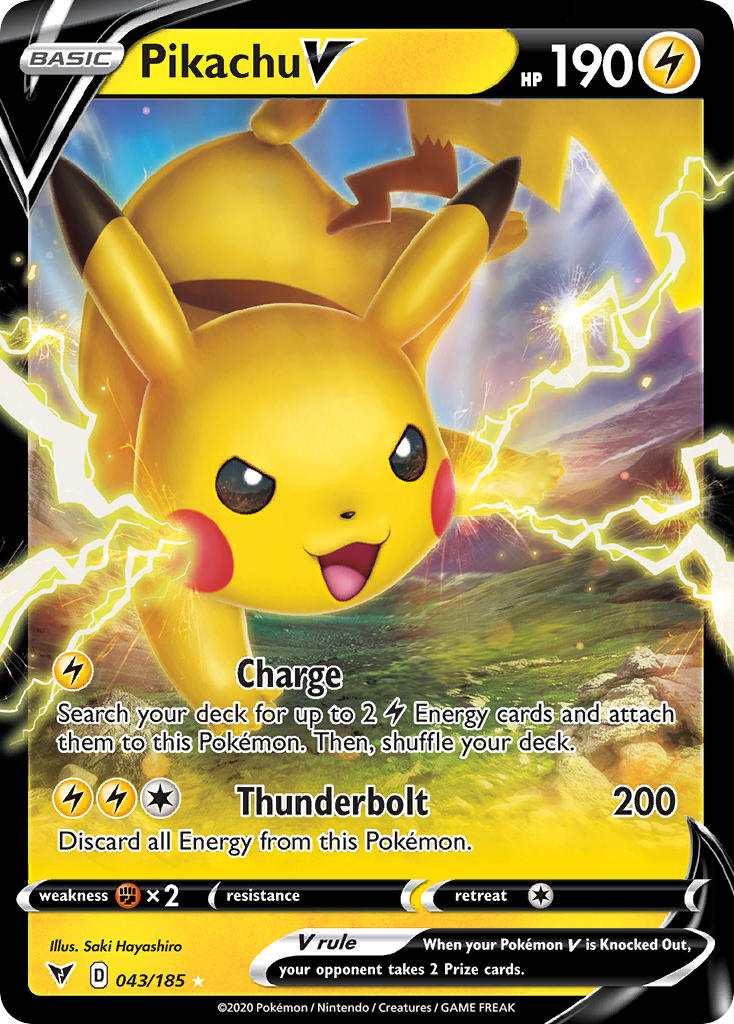 Pikachu V (043/185) [Sword & Shield: Vivid Voltage] | Tables and Towers