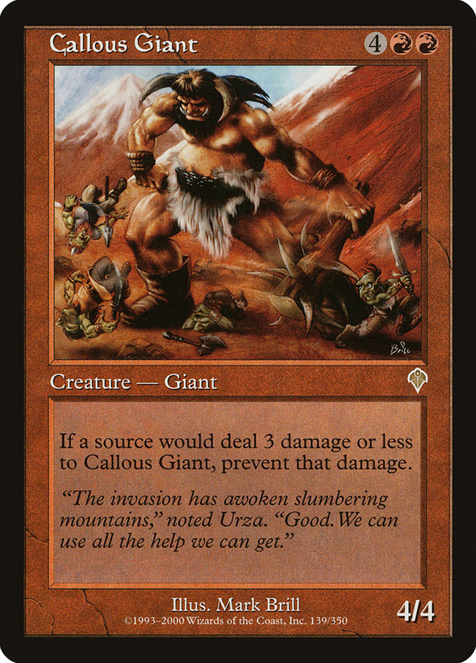 Callous Giant [Invasion] | Tables and Towers