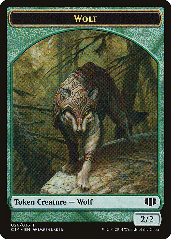 Treefolk // Wolf Double-Sided Token [Commander 2014 Tokens] | Tables and Towers