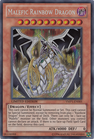 Malefic Rainbow Dragon [YMP1-EN005] Secret Rare | Tables and Towers