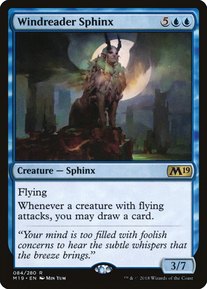 Windreader Sphinx [Core Set 2019] | Tables and Towers