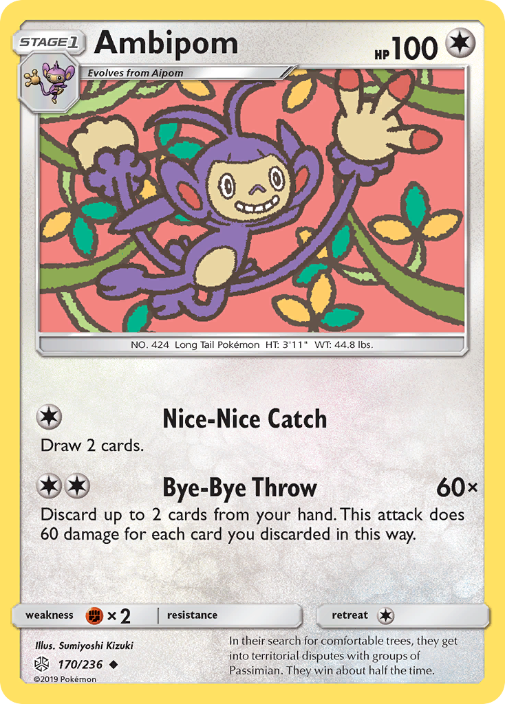 Ambipom (170/236) [Sun & Moon: Cosmic Eclipse] | Tables and Towers