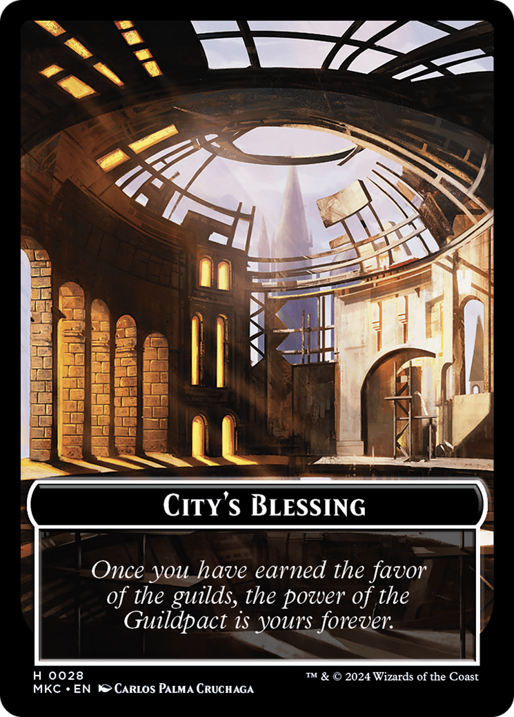 City's Blessing // Zombie Double-Sided Token [Murders at Karlov Manor Commander Tokens] | Tables and Towers