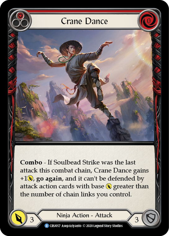 Crane Dance (Red) [CRU057] (Crucible of War)  1st Edition Rainbow Foil | Tables and Towers