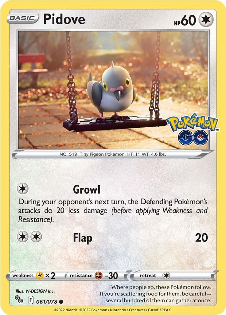 Pidove (061/078) [Pokémon GO] | Tables and Towers