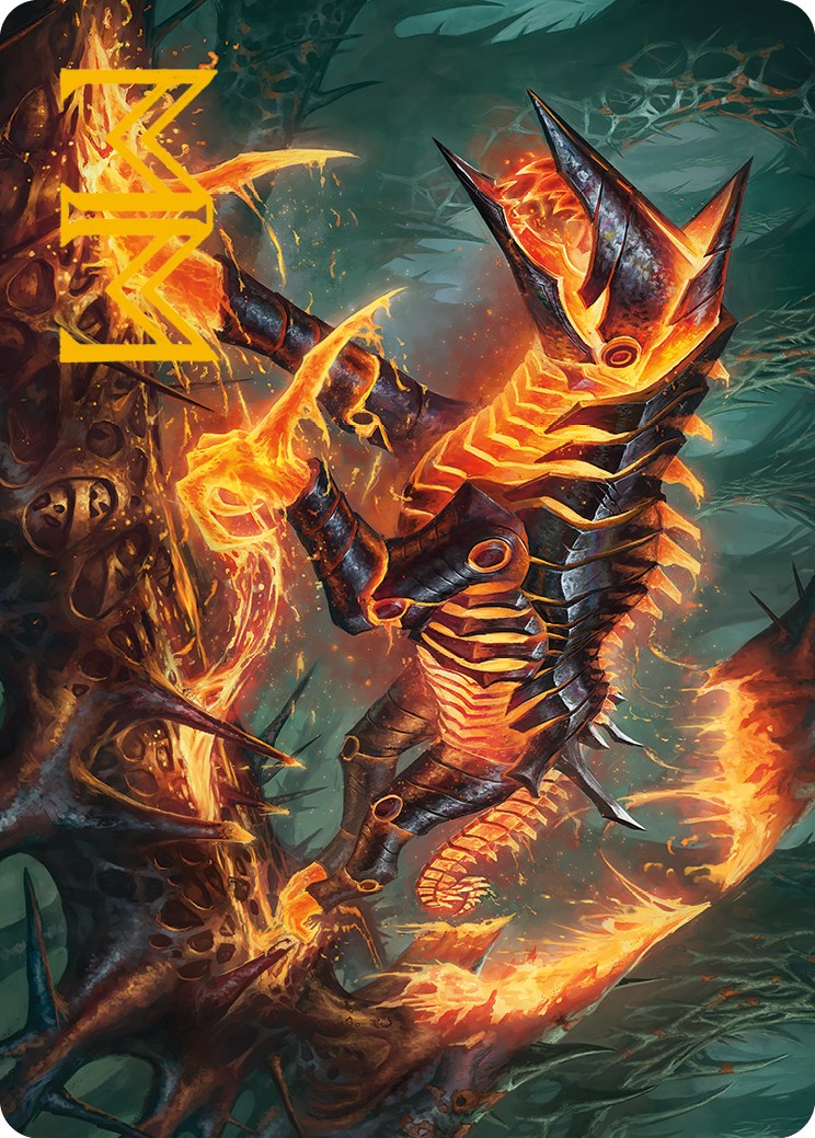 Kuldotha Cackler Art Card (Gold-Stamped Signature) [Phyrexia: All Will Be One Art Series] | Tables and Towers