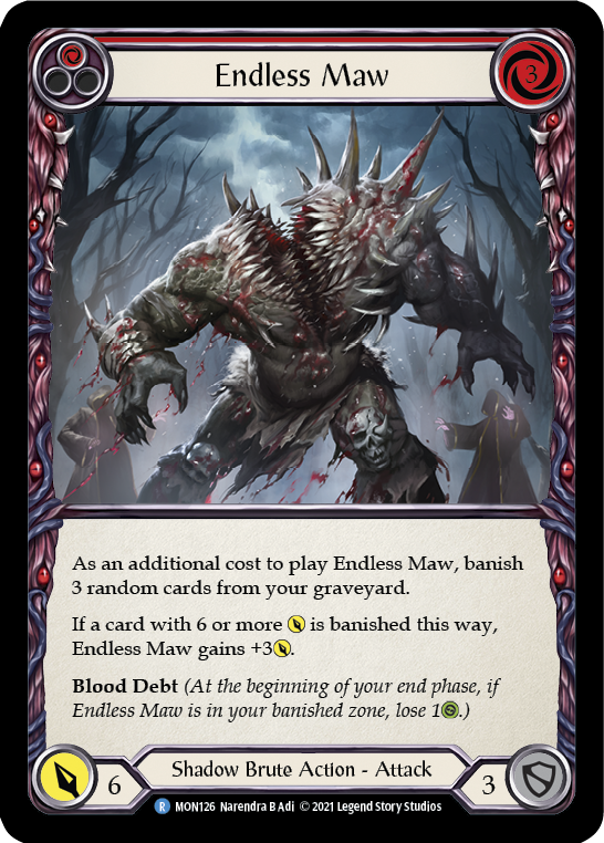 Endless Maw (Red) [MON126-RF] (Monarch)  1st Edition Rainbow Foil | Tables and Towers