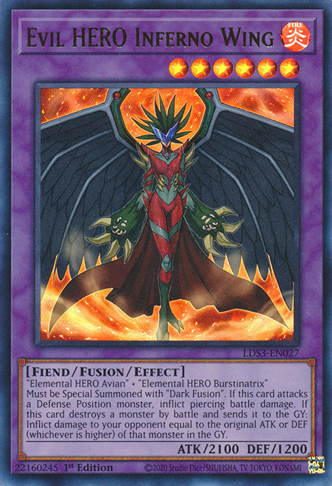 Evil HERO Inferno Wing [LDS3-EN027] Ultra Rare | Tables and Towers