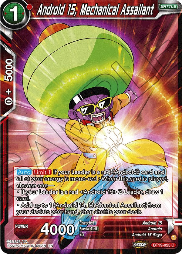 Android 15, Mechanical Assailant (BT19-025) [Fighter's Ambition] | Tables and Towers