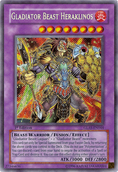 Gladiator Beast Heraklinos [GLAS-EN044] Secret Rare | Tables and Towers