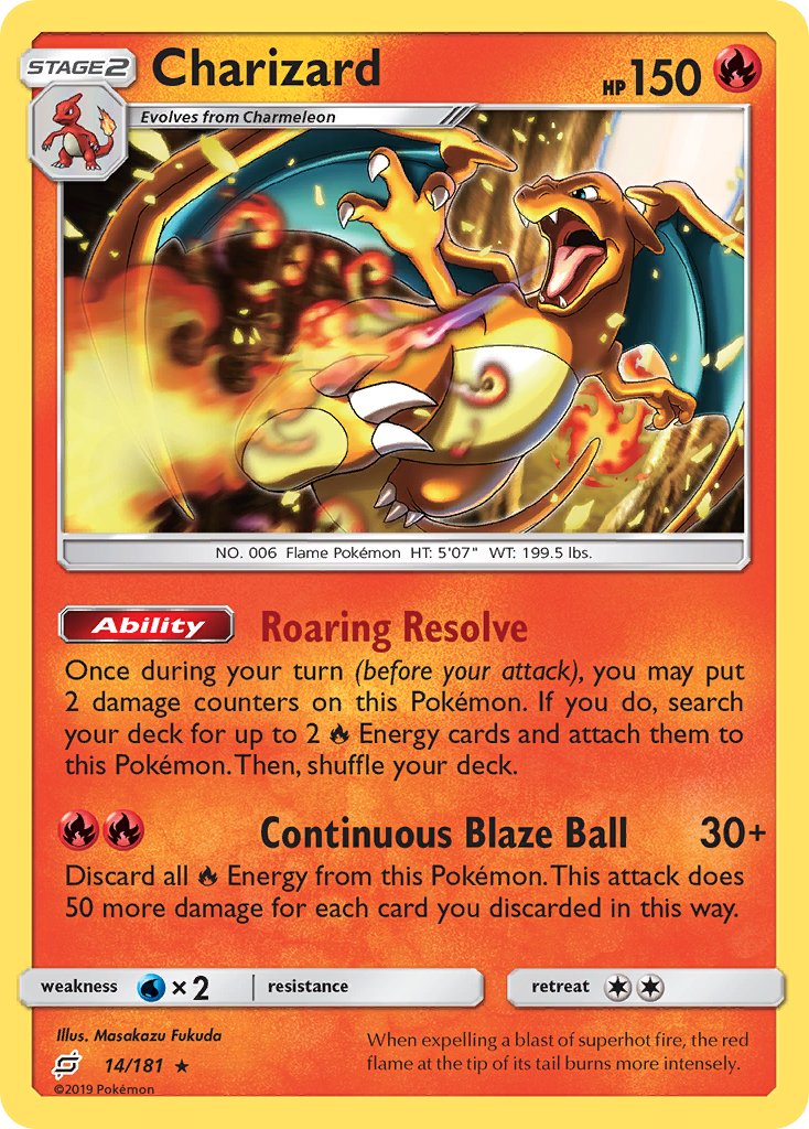 Charizard (14/181) (Theme Deck Exclusive) [Sun & Moon: Team Up] | Tables and Towers