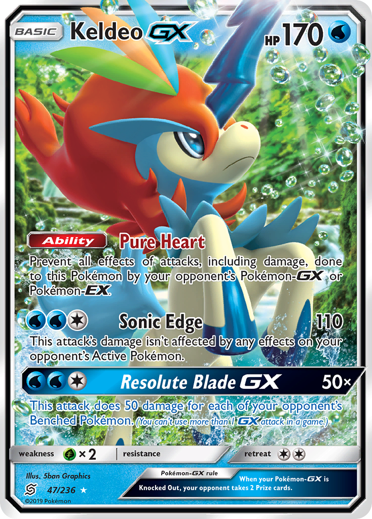 Keldeo GX (47/236) [Sun & Moon: Unified Minds] | Tables and Towers