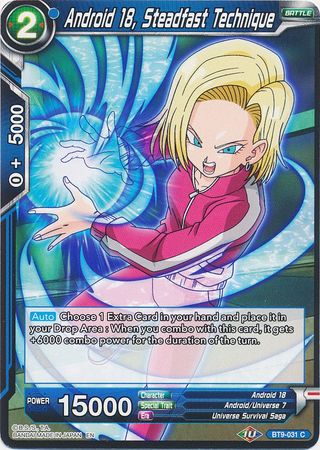 Android 18, Steadfast Technique (BT9-031) [Universal Onslaught] | Tables and Towers