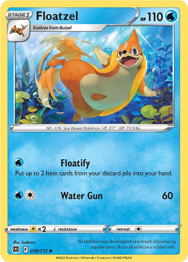 Floatzel (039/172) [Sword & Shield: Brilliant Stars] | Tables and Towers