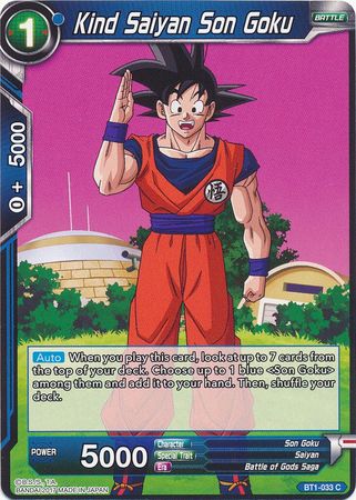 Kind Saiyan Son Goku (BT1-033) [Galactic Battle] | Tables and Towers