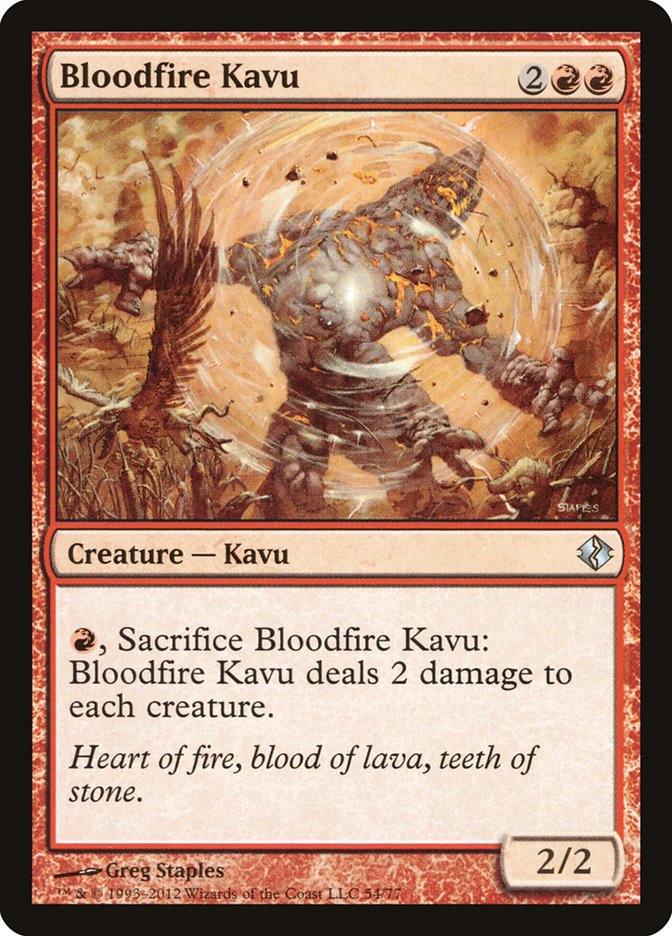 Bloodfire Kavu [Duel Decks: Venser vs. Koth] | Tables and Towers