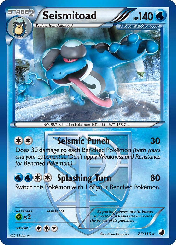 Seismitoad (26/116) [Black & White: Plasma Freeze] | Tables and Towers