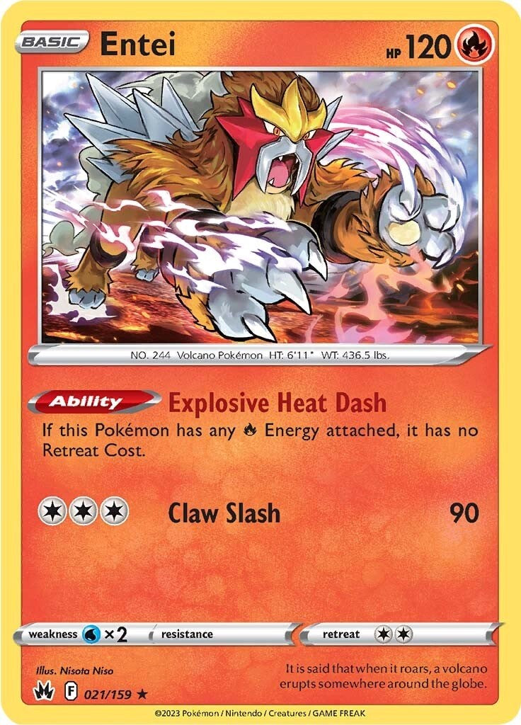 Entei (021/159) [Sword & Shield: Crown Zenith] | Tables and Towers