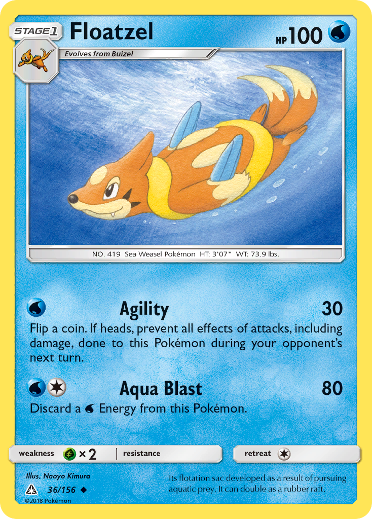 Floatzel (36/156) [Sun & Moon: Ultra Prism] | Tables and Towers