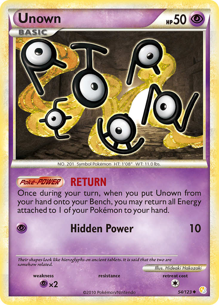 Unown (54/123) [HeartGold & SoulSilver: Base Set] | Tables and Towers