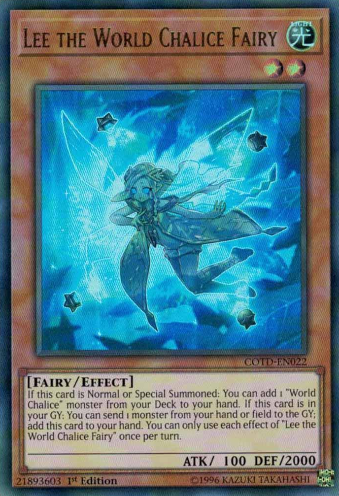 Lee the World Chalice Fairy [COTD-EN022] Ultra Rare | Tables and Towers