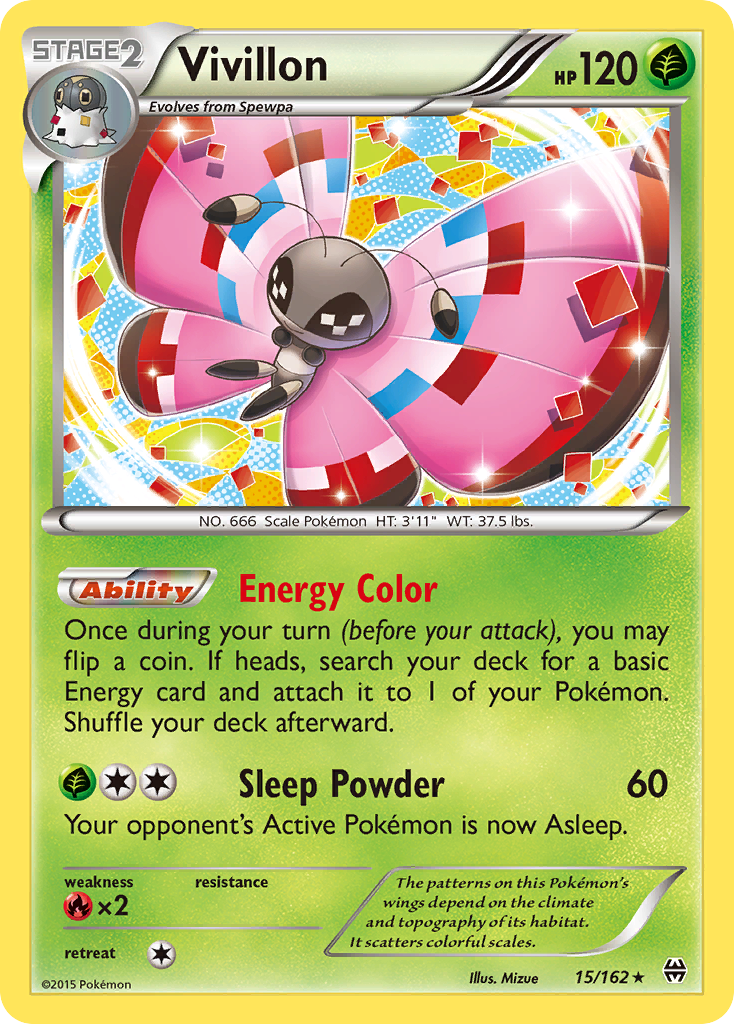 Vivillon (15/162) [XY: BREAKthrough] | Tables and Towers