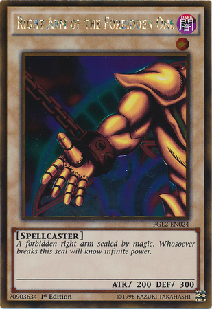 Right Arm of the Forbidden One [PGL2-EN024] Gold Rare | Tables and Towers