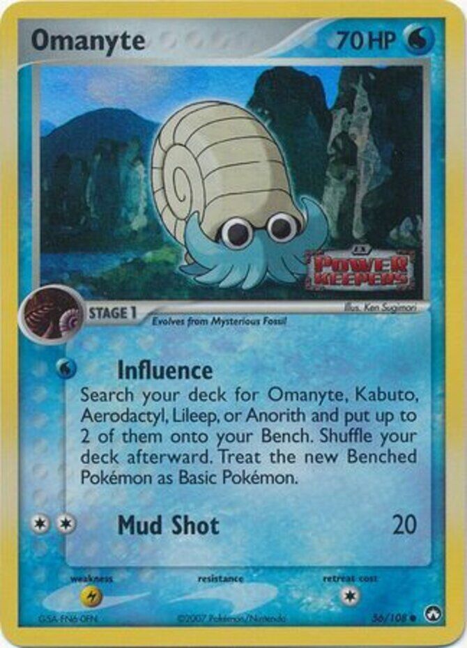 Omanyte (56/108) (Stamped) [EX: Power Keepers] | Tables and Towers