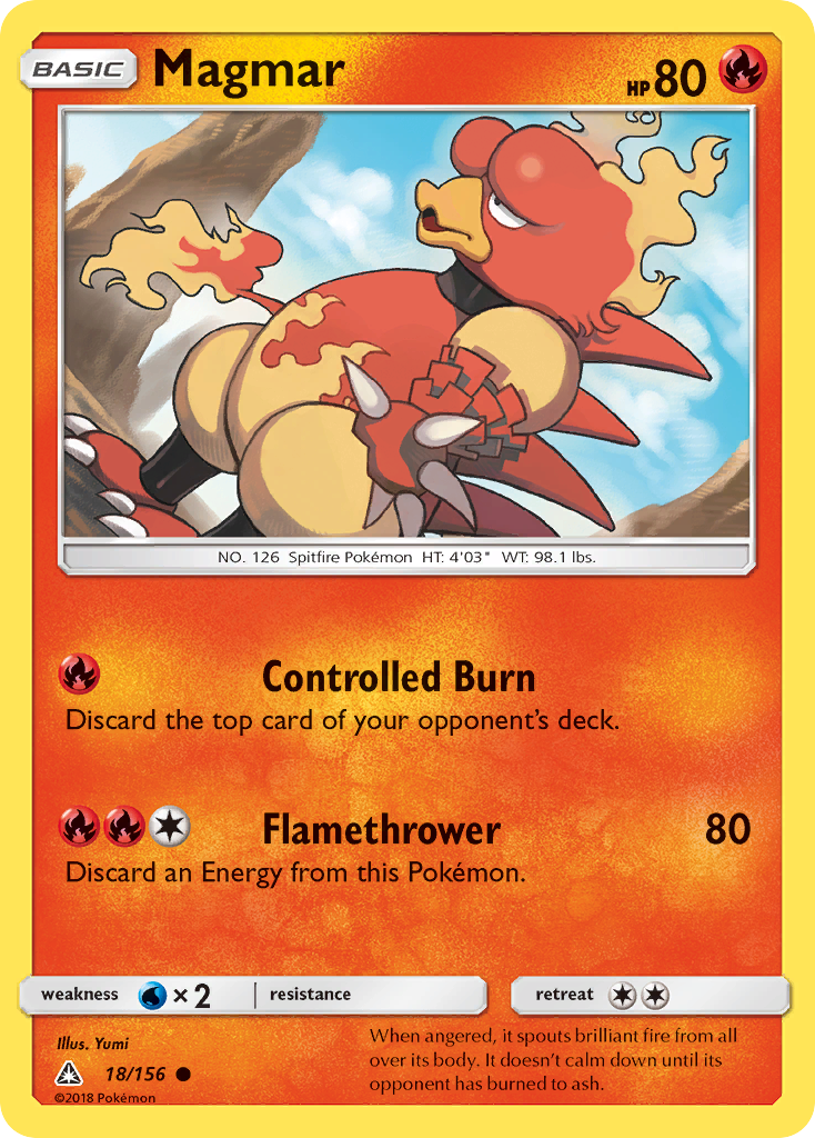 Magmar (18/156) [Sun & Moon: Ultra Prism] | Tables and Towers