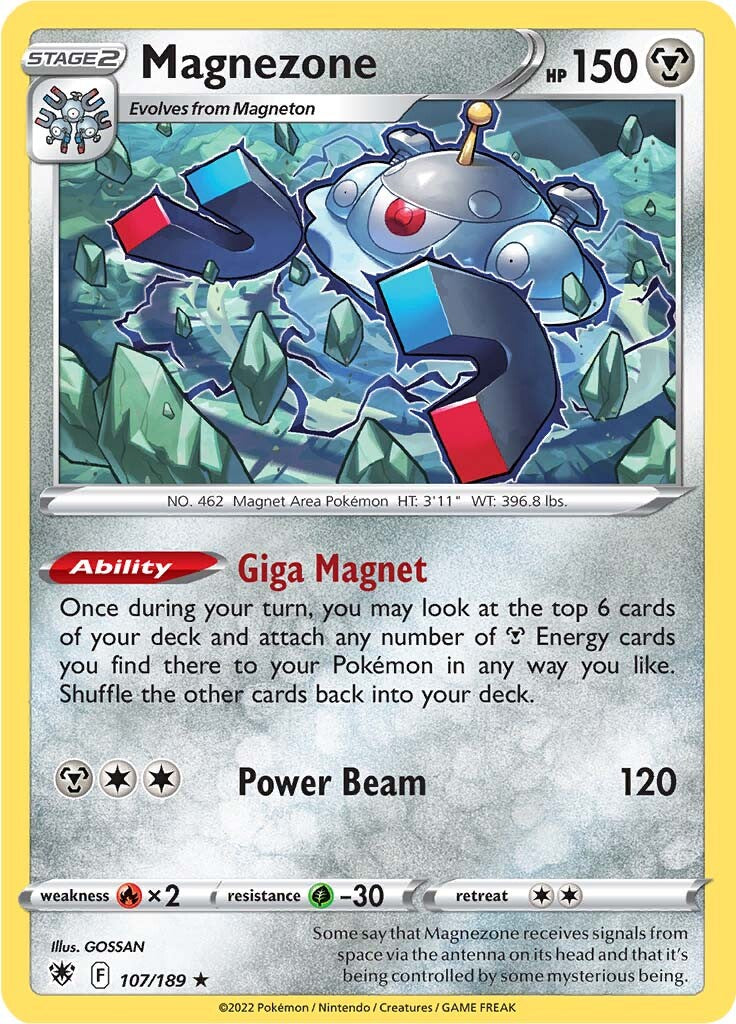 Magnezone (107/189) (Theme Deck Exclusive) [Sword & Shield: Astral Radiance] | Tables and Towers