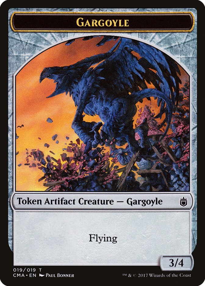 Gargoyle Token [Commander Anthology Tokens] | Tables and Towers