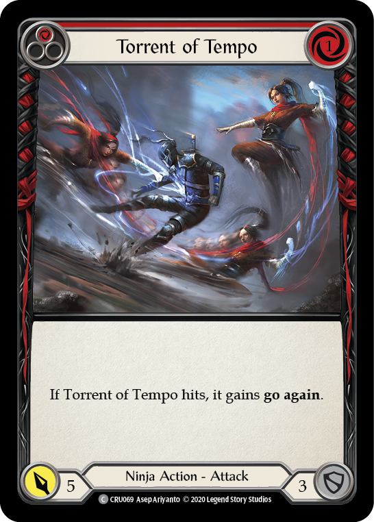 Torrent of Tempo (Red) [CRU069] (Crucible of War)  1st Edition Rainbow Foil | Tables and Towers