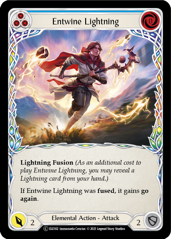 Entwine Lightning (Blue) [U-ELE102] (Tales of Aria Unlimited)  Unlimited Rainbow Foil | Tables and Towers