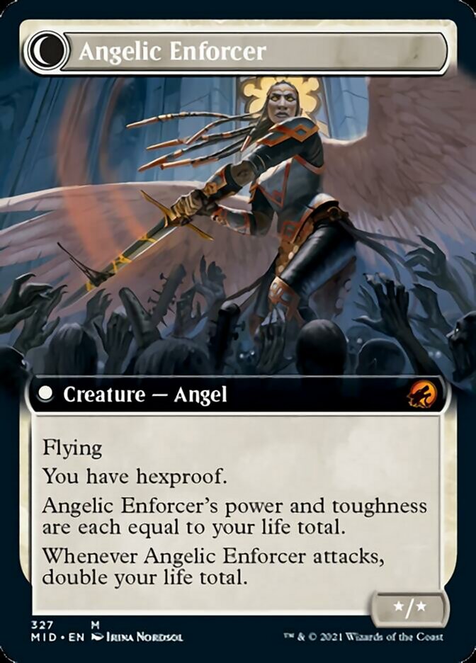 Enduring Angel // Angelic Enforcer (Extended Art) [Innistrad: Midnight Hunt] | Tables and Towers