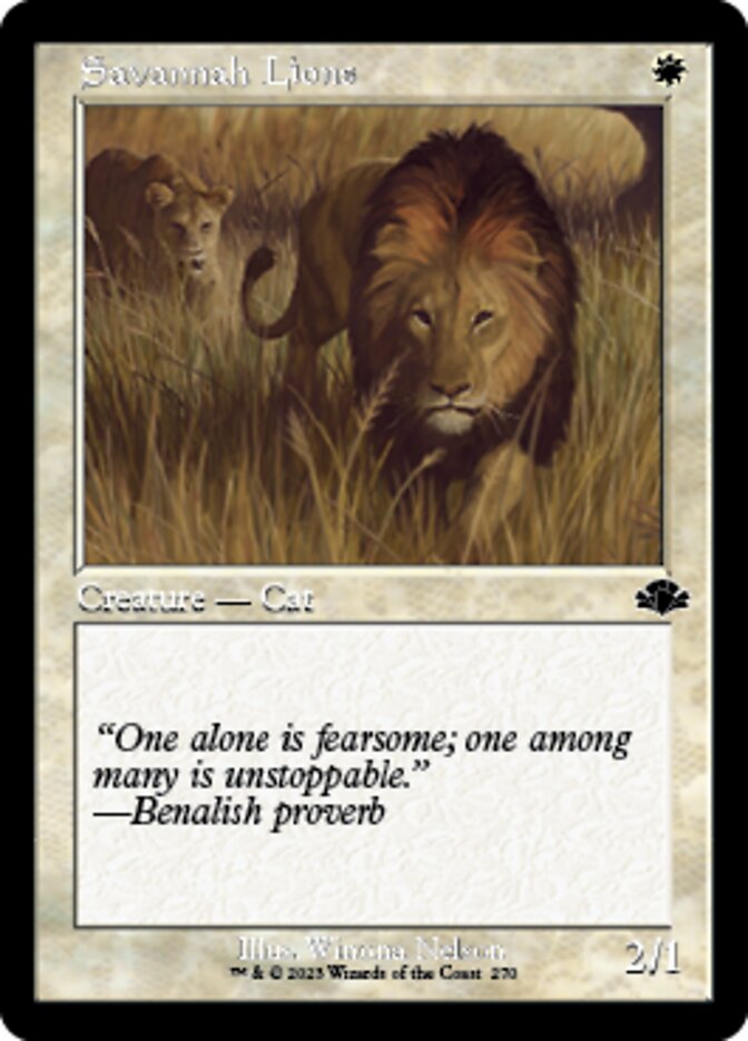 Savannah Lions (Retro) [Dominaria Remastered] | Tables and Towers