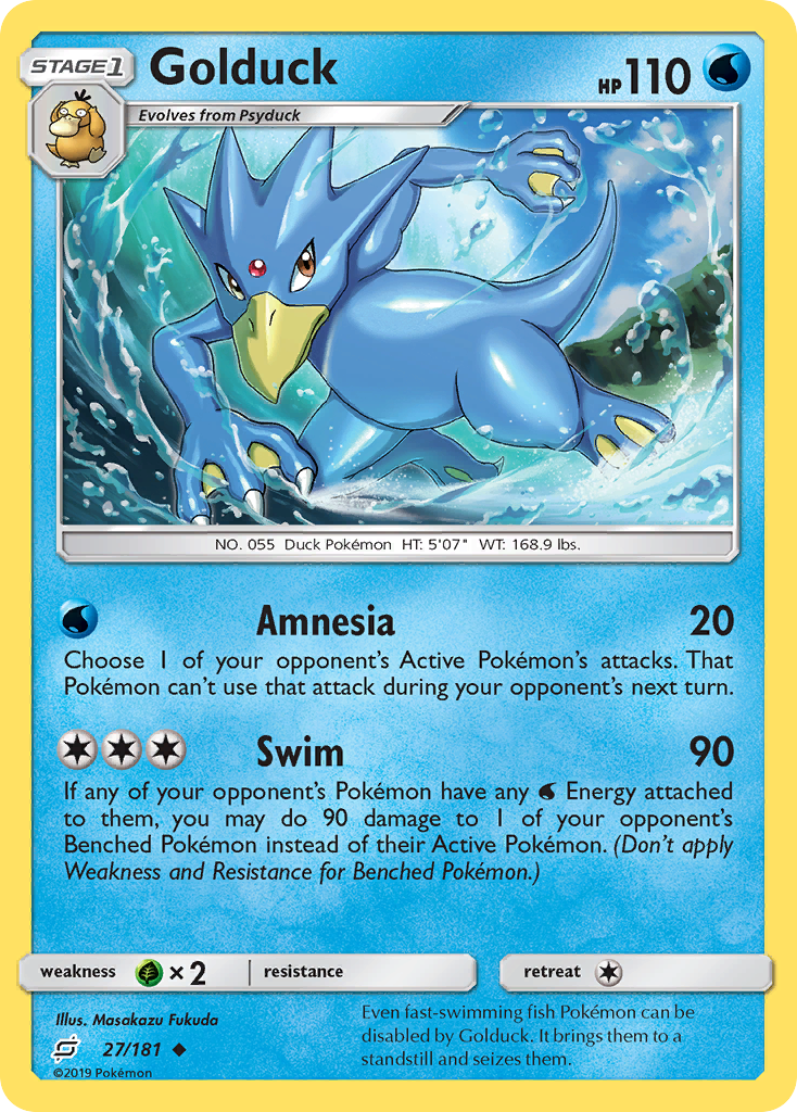 Golduck (27/181) [Sun & Moon: Team Up] | Tables and Towers