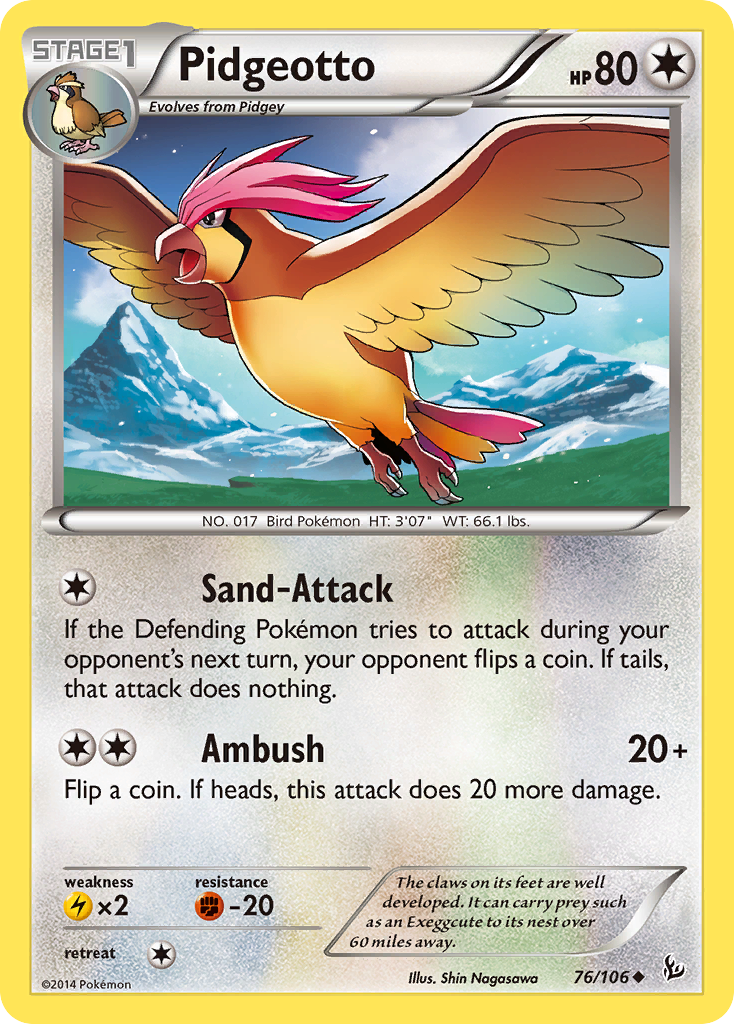 Pidgeotto (76/106) [XY: Flashfire] | Tables and Towers