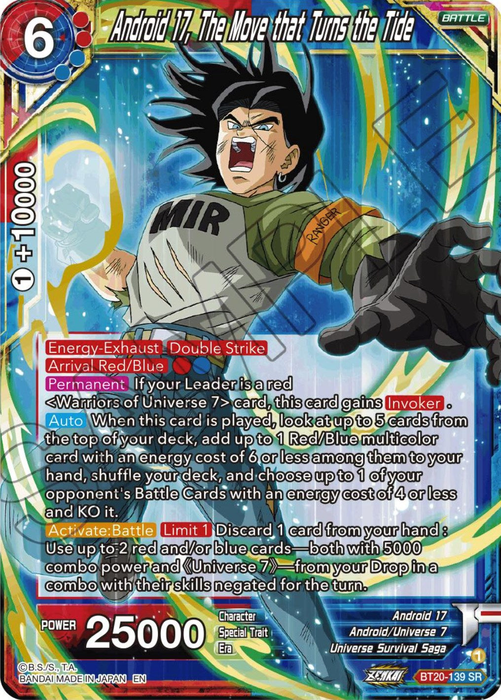 Android 17, The Move that Turns the Tide (BT20-139) [Power Absorbed] | Tables and Towers