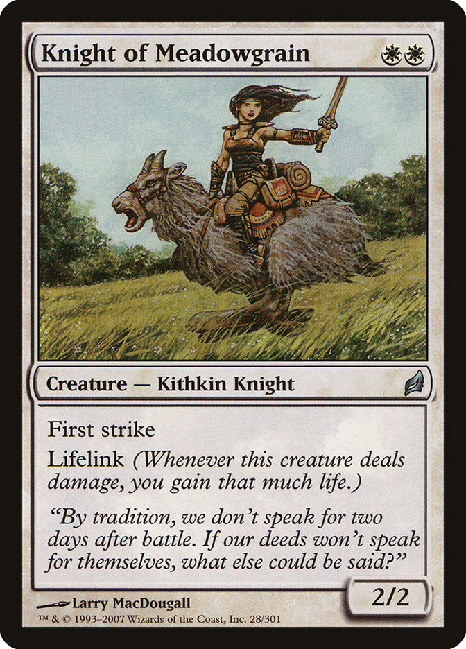 Knight of Meadowgrain [Lorwyn] | Tables and Towers