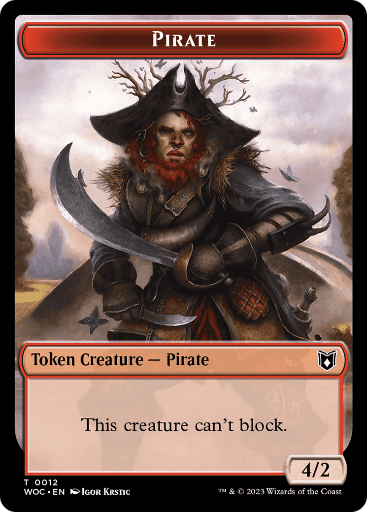 Pirate // Pegasus Double-Sided Token [Wilds of Eldraine Commander Tokens] | Tables and Towers