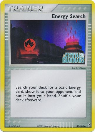 Energy Search (86/100) (Stamped) [EX: Crystal Guardians] | Tables and Towers